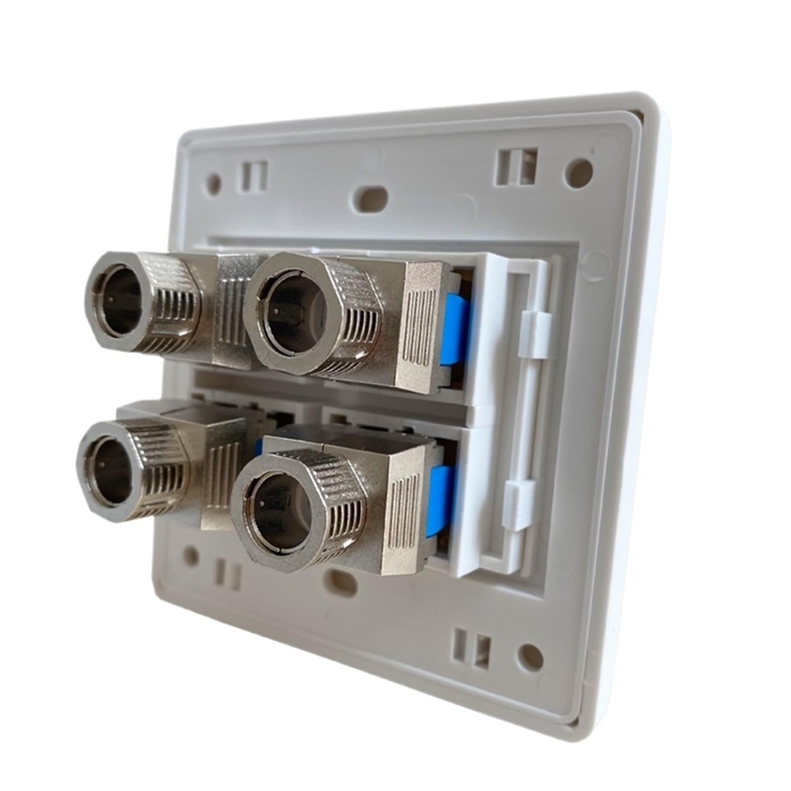 Prise RJ45 CAT8 4 ports, vitesse réseau 40 Gbit/s 2000 MHz, panneau mural Internet CAT.8 4 broches, blanc