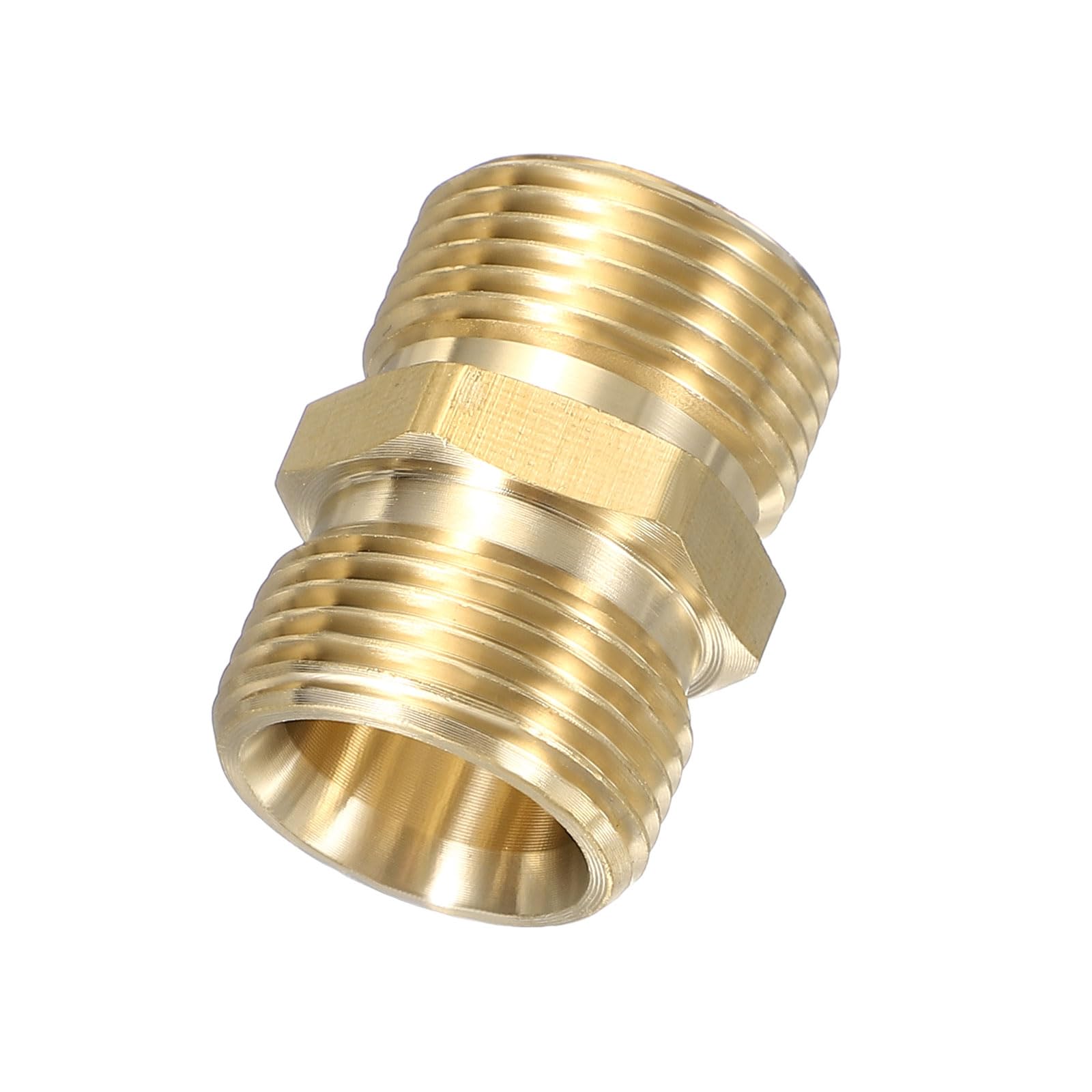 sourcing map Pressure Washer Hose Connector M22 Male to M22 Male 4800PSI Copper Pressure Washer Hose Adapter Coupler Extension Fitting Quick Connect