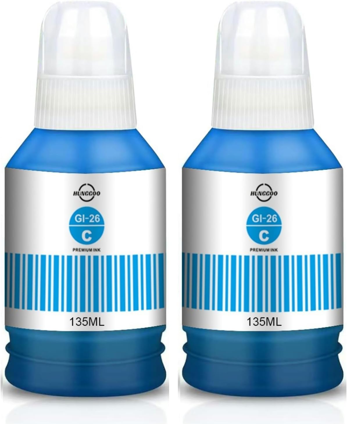 GI-26 GI26 Cyan Ink Bottles Compatible Replacement for Canon 26 GI-26 GI26 Ink Refill Bottles for Canon MAXIFY GX7021 GX6021 GX7020 GX6020 Printer (GI-26 Pigment Ink 2 Pack) 2C