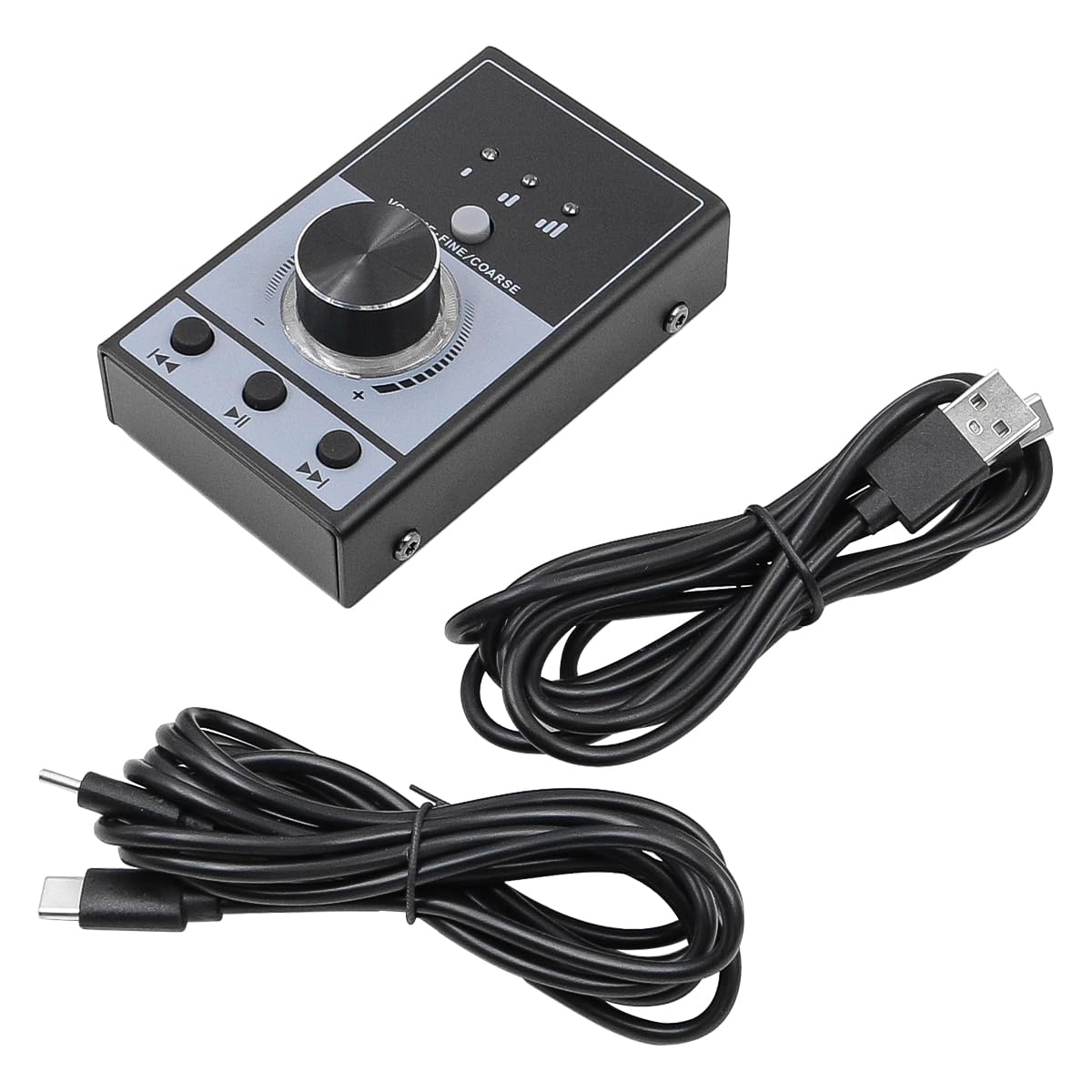 POFET Controlador de Perilla de Volumen USB Perilla de Control Multimedia Controlador de Sonido de computadora con 4 Almohadillas Antideslizantes para teléfono PC Altavoz Ajuste de Audio