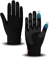Aegend Lightweight Touchscreen Winter Gloves for Men Women - Warm Non-Slip Thermal Liners for Running, Cycling, Hiking, Driving in Cold Weather