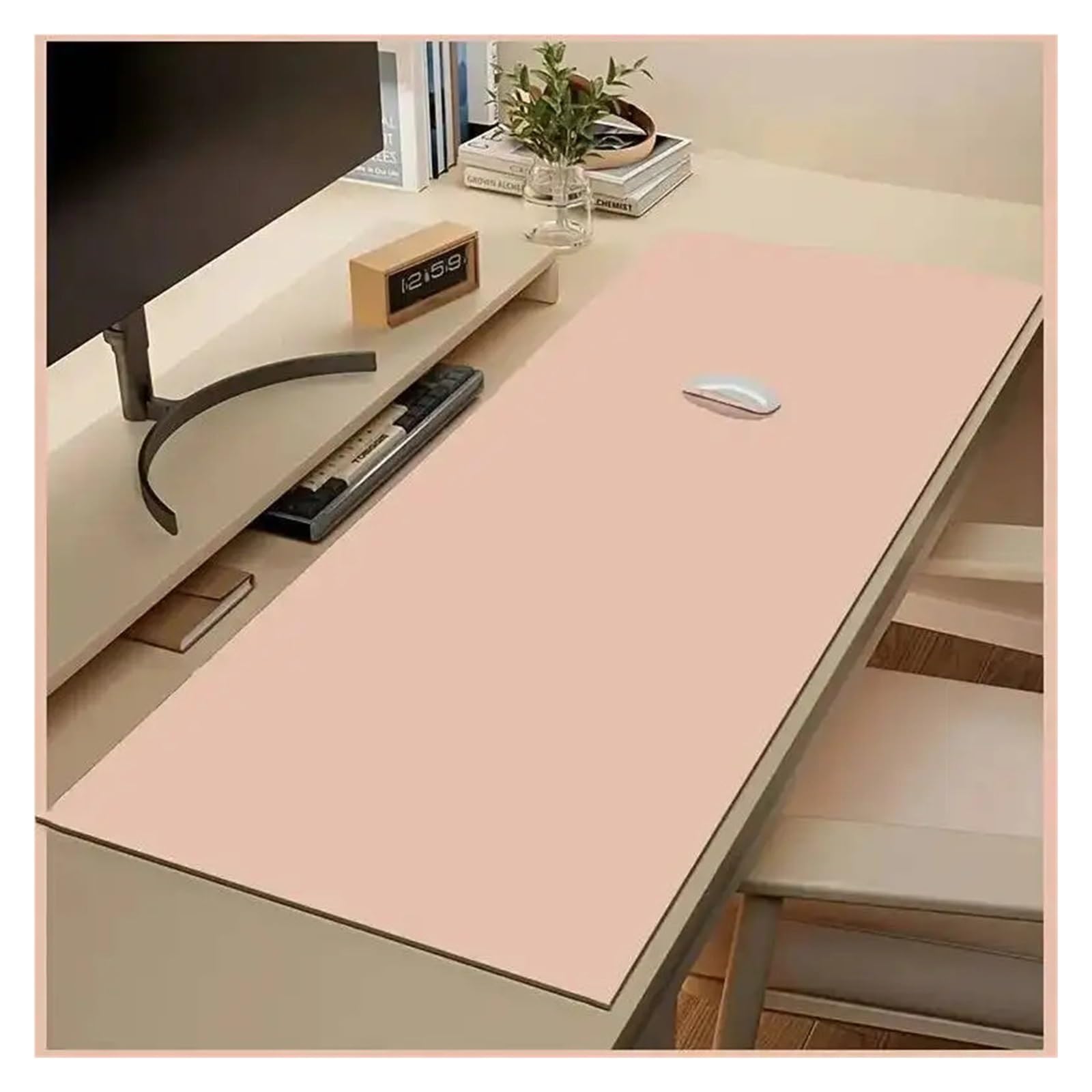 Tappetino da scrivania in pelle Tovaglia in pelle for proteggere gli occhi, for studenti, tovaglia for ufficio, for computer(Pink,90x160cm)