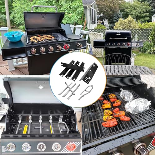 Image of Replacement Kit for Dyna-Glo 5-Burner Gas Grill DGH474CRP DGH474CRP-D DGH483CRP DGH483CRP-D DGH485CRP DGH485CRP-D, Heat Plate and Burner Kit for Dyna Glo 5 Burner Grill