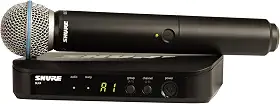 Microfone de Mão Sem Fio Shure BLX24/B58, Cápsula BETA58