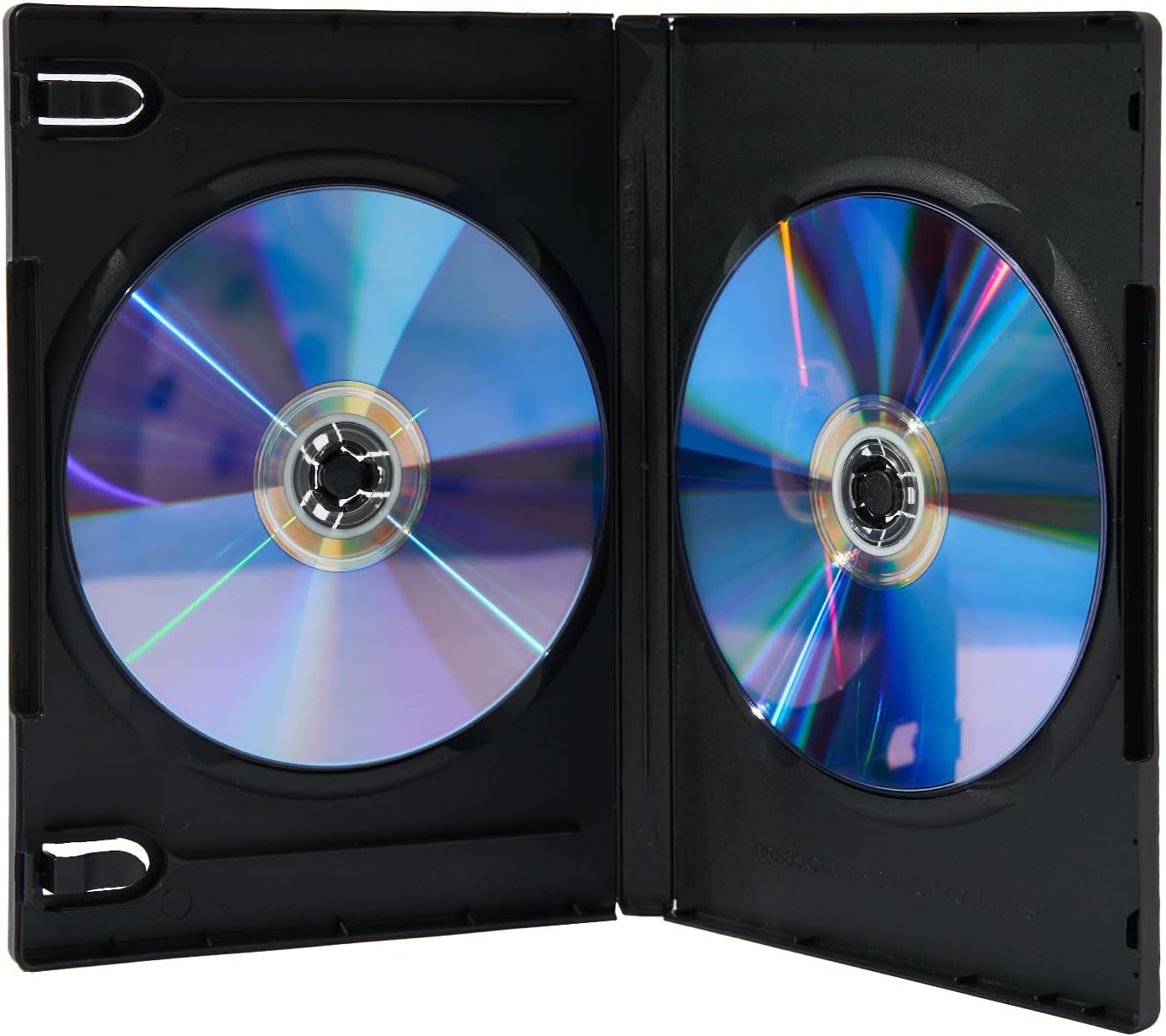 Maxtek 14mm Black Standard Double Capacity DVD Case and Outter Clear Sleeve, 50 Pieces Pack