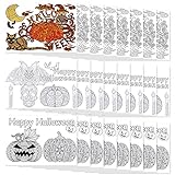 Material de calidad: estos manteles individuales de calabaza están hechos de material de papel con tinta de calidad, que es seguro y confiable para que lo usen los niños, también es resistente, resistente al aceite y difícil de absorber agua, liso listo para pintar, firme para el uso diario; Cada patrón detallado está claramente impreso con líneas suaves, que es vívido e interesante para atraer la atención de los niños e inspirar la creatividad