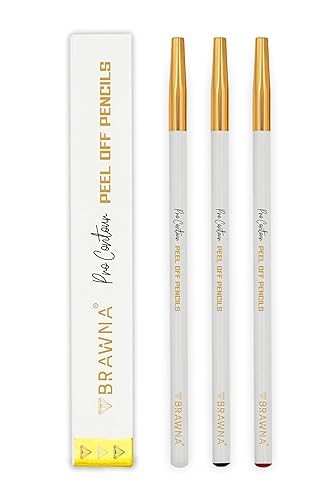 Miniatura 2 de BRAWNA 3 lápices de mapeo PMU para microblading de cejas, rubor de labios y medición de cejas