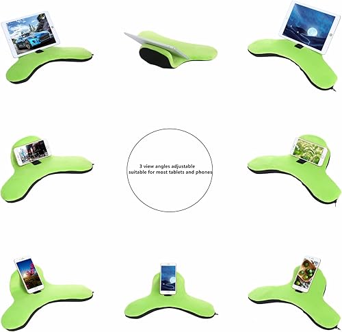 OKATOPGEAKO Soporte de almohada suave multiángulo para tabletas, iPads, teléfonos celulares, lectores electrónicos, libros, revistas, se adapta a