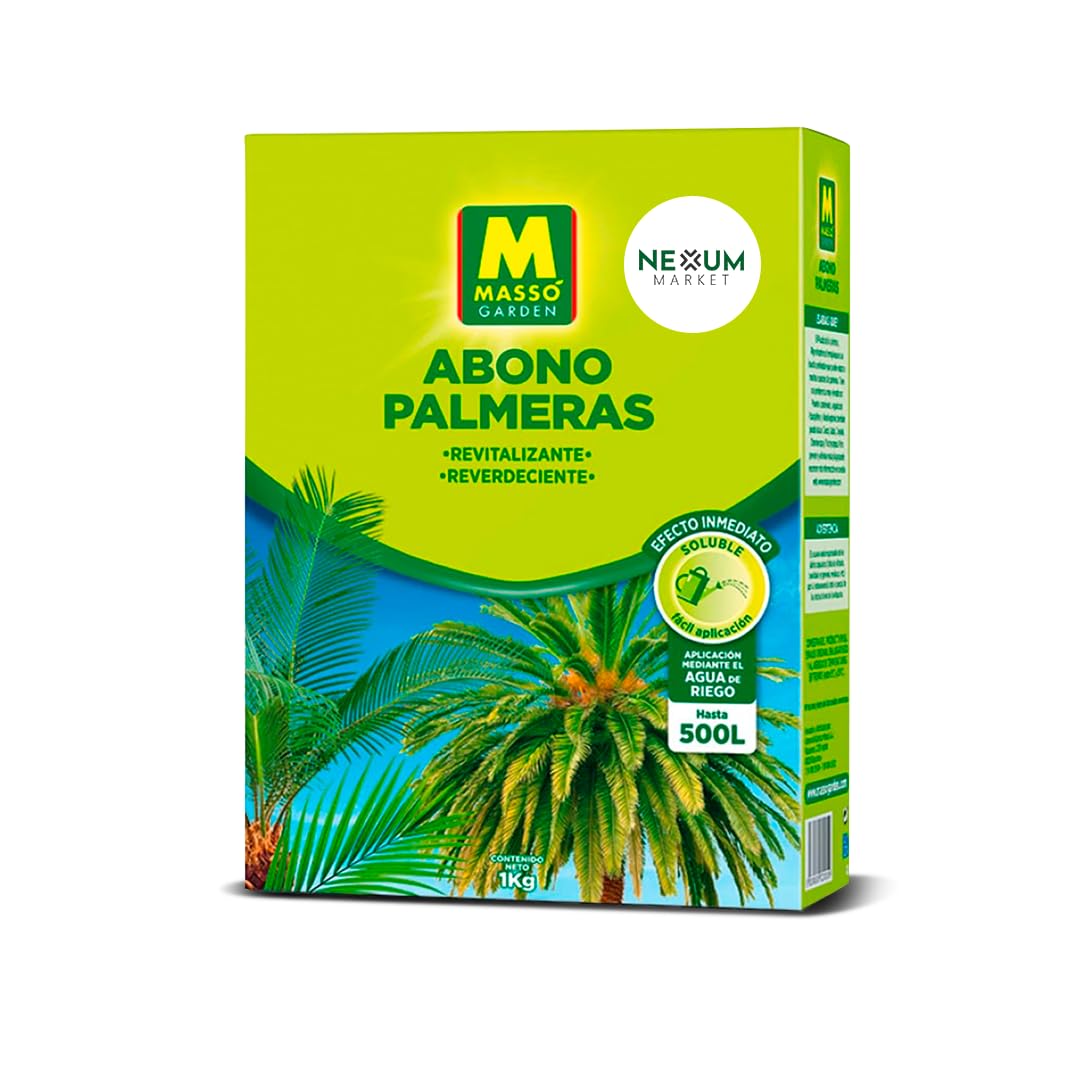 Abono para Palmeras Profesional 1Kg | Fertilizante para Plantas de Efecto Inmediato Revitalizante y Reverdeciente | Ideal para Exterior e Interior, Soluble en Agua de Riego (Hasta 500L) | Nexum Market