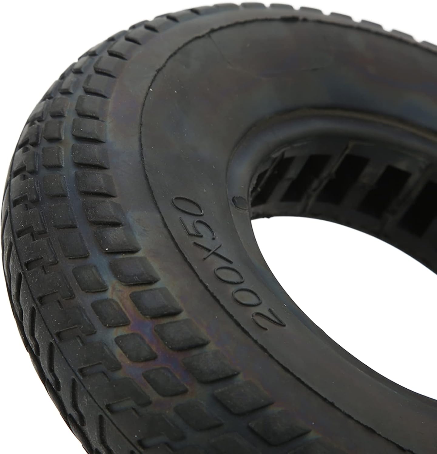 Uxsiya Solid Tires 8in Rubber Solid Tires Flat Shock Absorption Explosion Proof Electric Scooter Wheel for Scooter with 200x50 Outer Tire