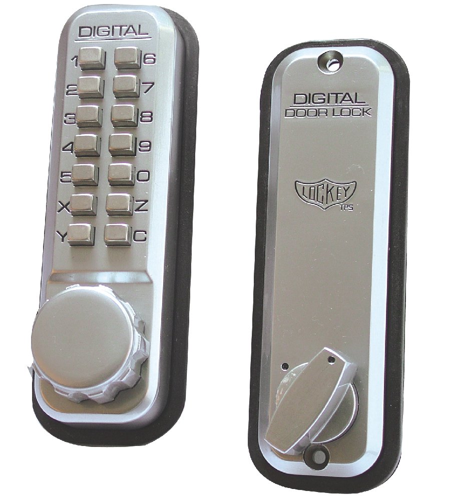 Lockeyusa Chrome Lockey 2100 Series Digital Lock With Mortice Dead Bolt