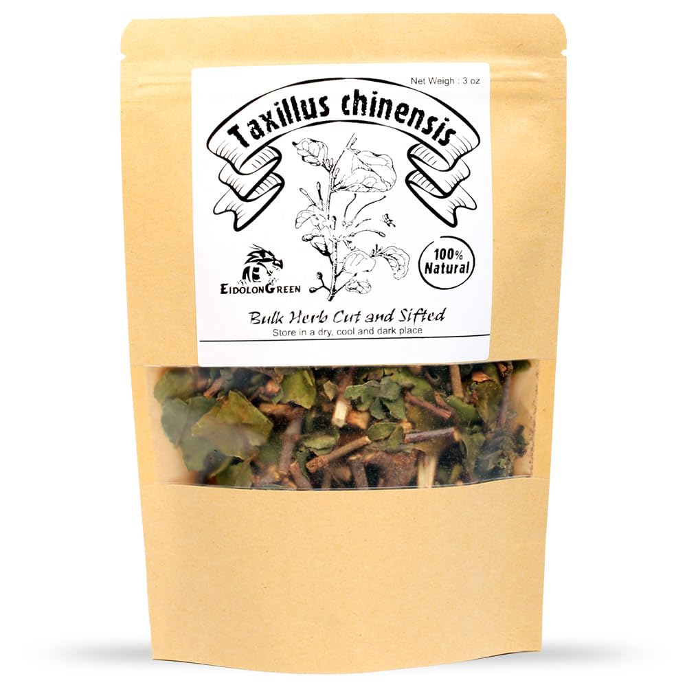 EidolonGreen [China Medicinal Herb] Dried Chinese Mistletoe (Taxillus chinensis/Sang ji sheng/桑寄生) Stems and Leaves 3 Oz (88g)