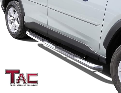 Miniatura 2 de TAC - Estribos laterales para Toyota RAV4 SUV 2019-2024 de 3 pulgadas, barras laterales de acero inoxidable, barras Nerf accesorios todoterreno (2