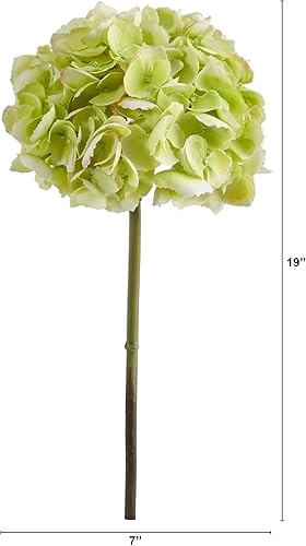 Miniatura 2 de Nearly Natural Flor artificial de hortensia de 19 pulgadas (juego de 3)