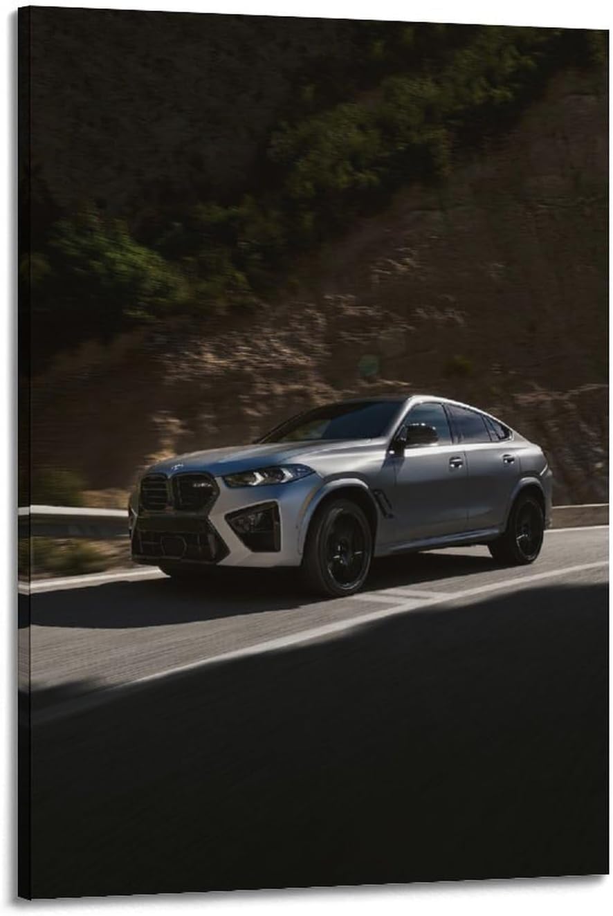 JLTC Sports Car Poster BMW X6 M Competition Poster Decorative Painting Canvas Wall Posters And Art Picture Print Modern Family Bedroom Decor Posters 24x36inch(60x90cm)