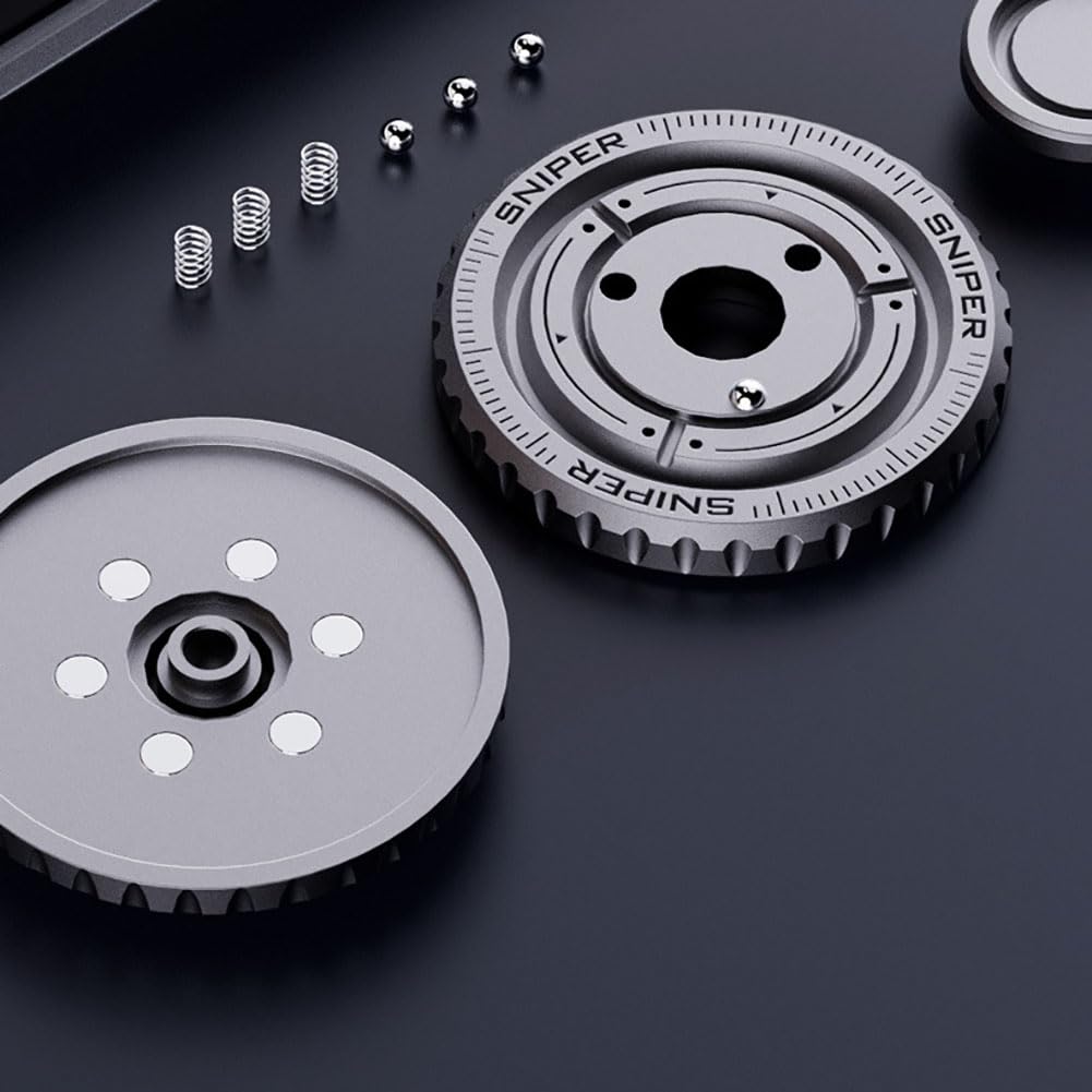 Anti-ansia Finger Spinner Stress Sensoriale Sollievo ADHD, Fidgets Giocattolo Acciaio Inox Metallo Mano Spinner EDC Riduttore Regalo per Bambini e Adulti (Argento)