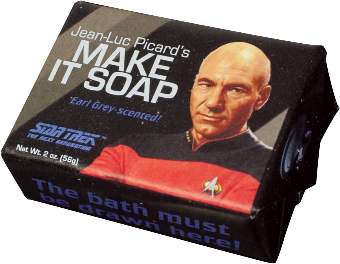 Star Trek Jean Luc Picard Make it Soap! - Made in the USA, 2oz (56g) Travel or Hotel Sized Guest Bar Soap