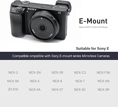 Miniatura 9 de AstrHori Lente manual F8 II ultra gran angular Fisheye APS-C de 0.394in compatible con Panasonic LUMIX Olympus Micro 43 montaje sin espejo G1, G2,