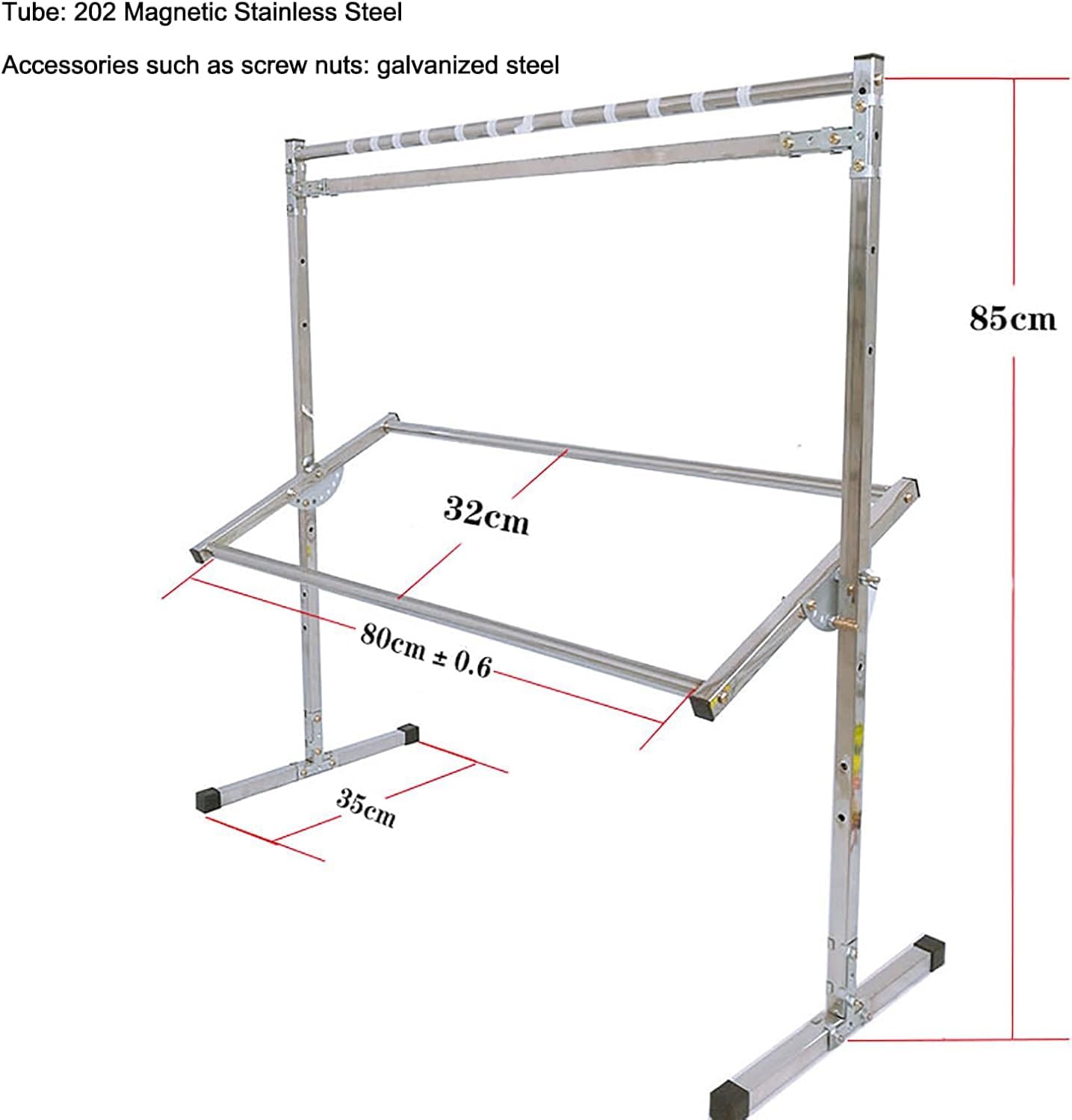 Soporte de punto de cruz ajustable, con 12 hebillas de alambre para colgar, mesa de regazo bordada para manualidades