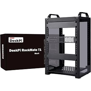 GeeekPi 8U Network Rack, 10 inch Mini Server Rack for Network, Servers, Audio, and Video Equipment, DeskPi RackMate T1, 7.87 inch Depth