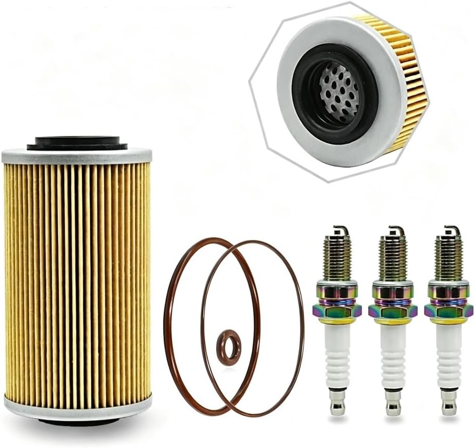 Oil Filter Replacement Kit & O-Rings Spark Plugs Fit For GTR RXP RXT