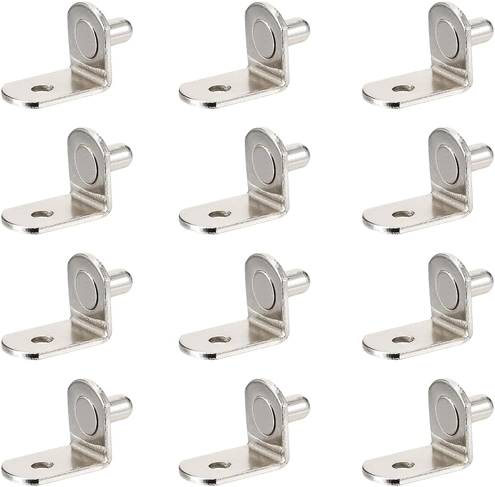 uxcell Shelf Support Peg,5mm L-Shaped Support, Furniture Cabinet Closet Shelf,Bracket Pegs with Hole,for Kitchen Furniture Book Shelves Supplies,40pcs