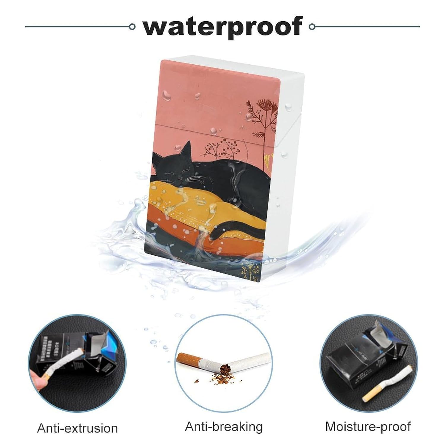 Waterproof Cigarette Case Large Capacity, Sleep on Pillow image 3