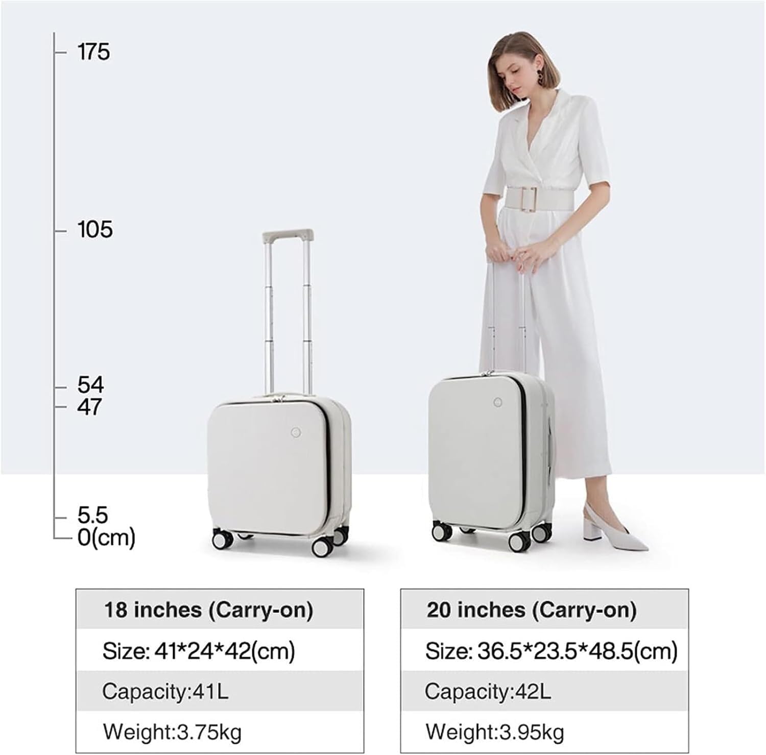 Valigia Rigida per PC con Telaio in Alluminio Bagaglio a Mano Spazio Interno ragionevole Trolley da Viaggio Portatile