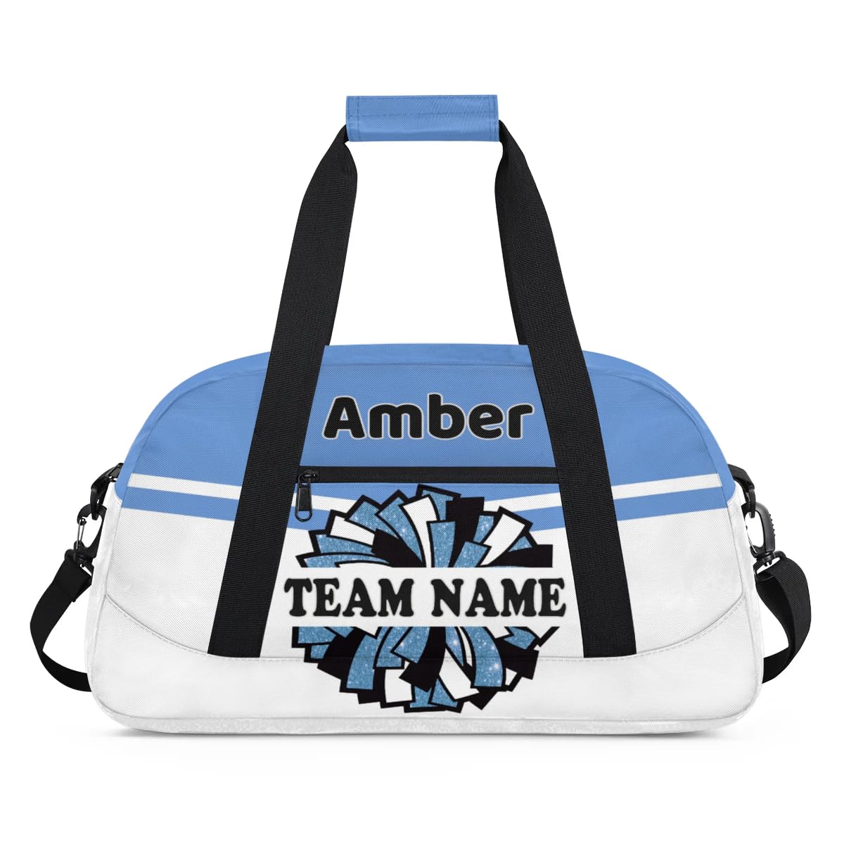 CURLYOOT Personalized Cheerleader Bag Gym Bag for Women, Custom Team Bag Dance Bag Sport Duffel Bag, Weekender Bags Travel Bag for Cheer Team, Light