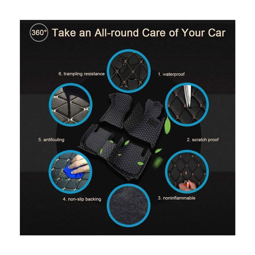 Voor Volvo XC60 2015-2017 Auto Kunstleer Vloermatten All Weather Waterdichte Antislip Vloermatten Voor En Achter Auto-Interieuraccessoires,A/ All-blackstyle Voor Volvo XC60 2015-2017 Auto Kunstleer Vloermatten All Weather Waterdichte Antislip Vloermatten Voor En Achter Auto-Interieuraccessoires,A/ All-blackstyle