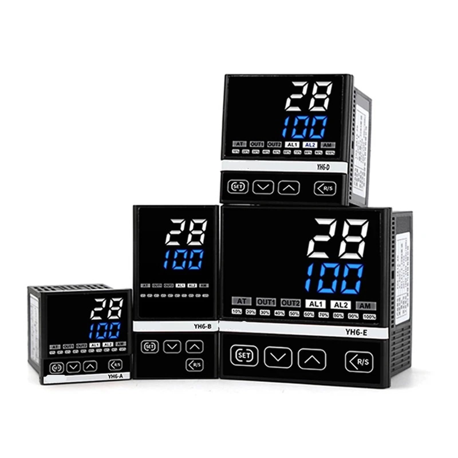YH6-AK BK DK EK 220VAC PID SSR Relè Doppia Uscita Digitale Intelligente Termostato Termometro(YH6-BK)