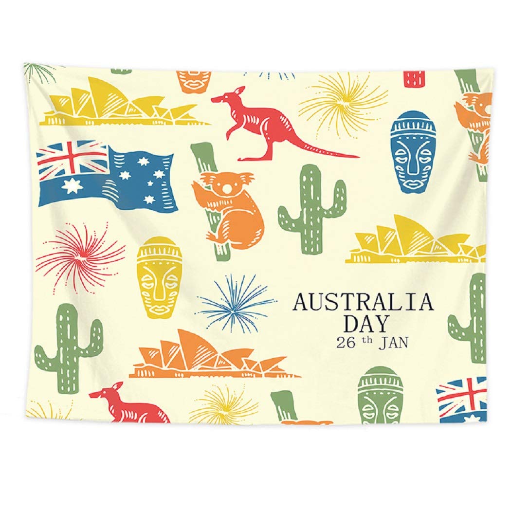 izielad Kaktus Knguru Australien Tag Wandbehang Tapisserie Hippie Print  Tapisserie Picknick Strand Blatt Tischdecke 130X150CM 51X59IN : Amazon.de:  Kche, Haushalt & Wohnen