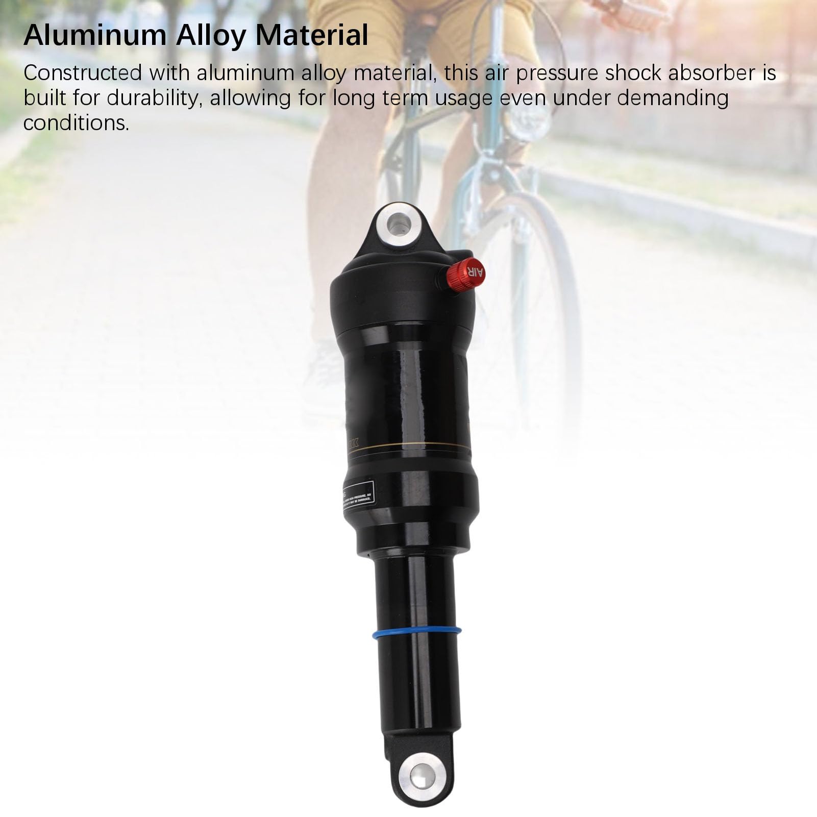 Generic Lekki Tylny Amortyzator ze Stopu Aluminium do Roweru Górskiego do Roweru Elektrycznego Downhill 190 Mm Zapewniający wygodną jazdę (GOLD)