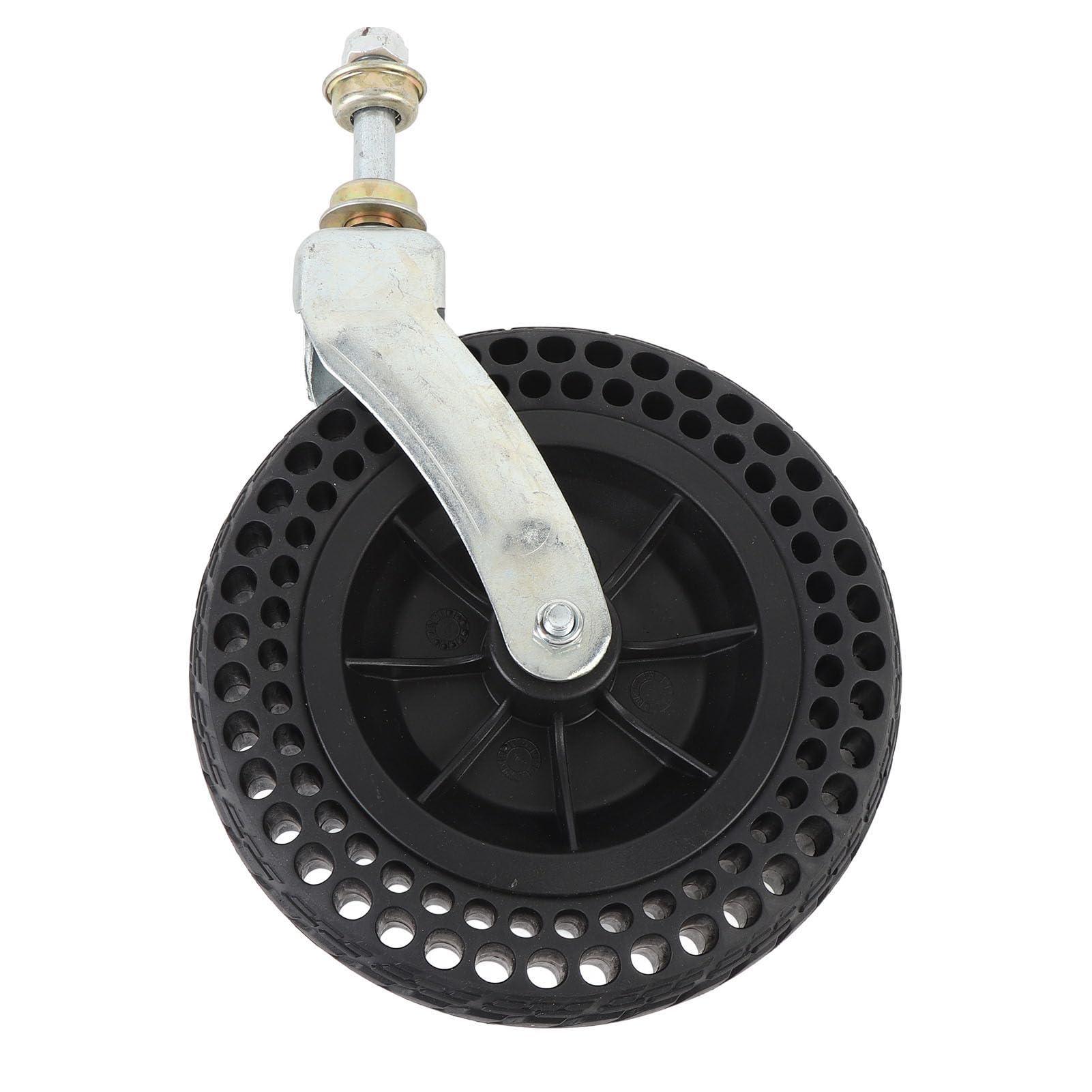 Ruota Anteriore del Carrello da 8" Antiscivolo, Resistente, con Cuscinetti di Ricambio, in Gomma TPE, Solida Ruota per Carrello, Carico di 75 Kg, per Varie applicazioni. Dimensioni: 8