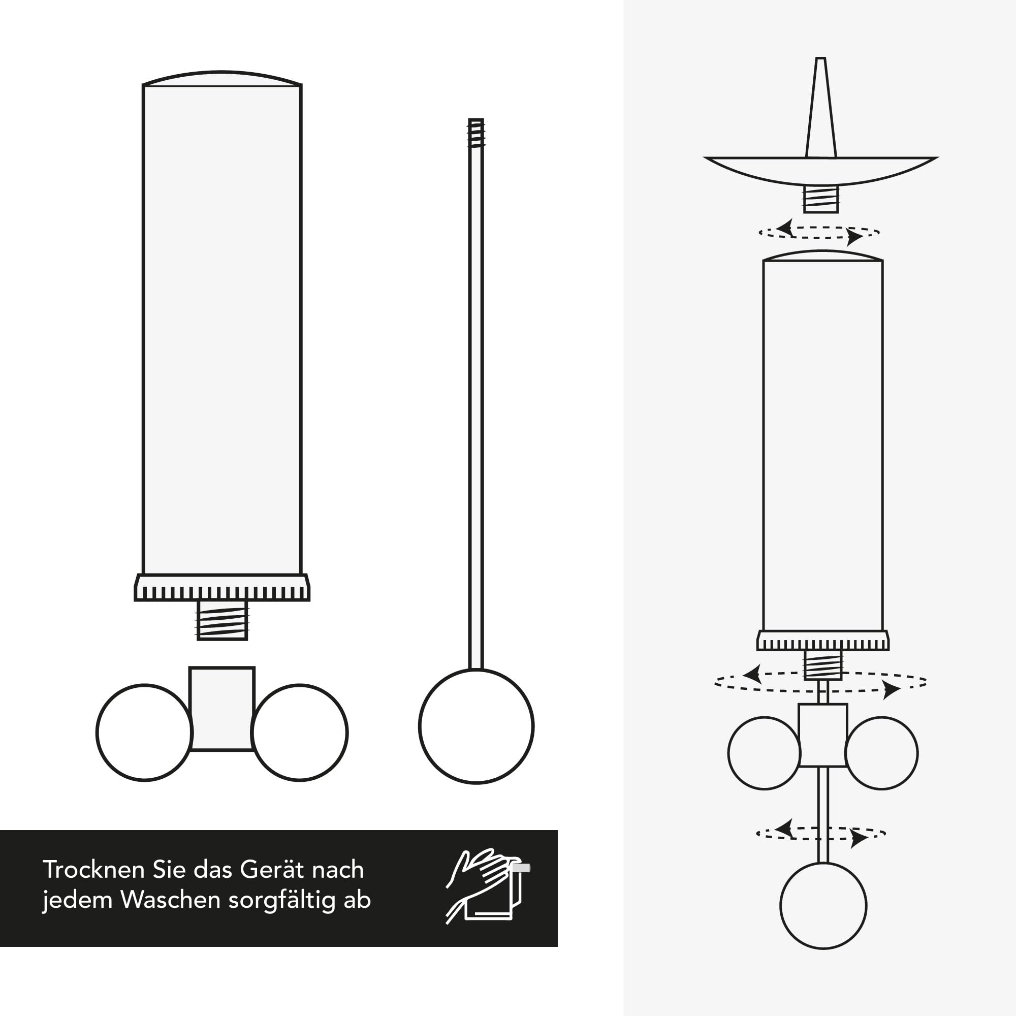 AIESI® Schimmelbusch Metall/Stahl Spritze Fassungsvermögen 200 ml mit Ohrmuschel und 2 Kanülen, Spritze zur Bewässerung, Garantie 24 Monate
