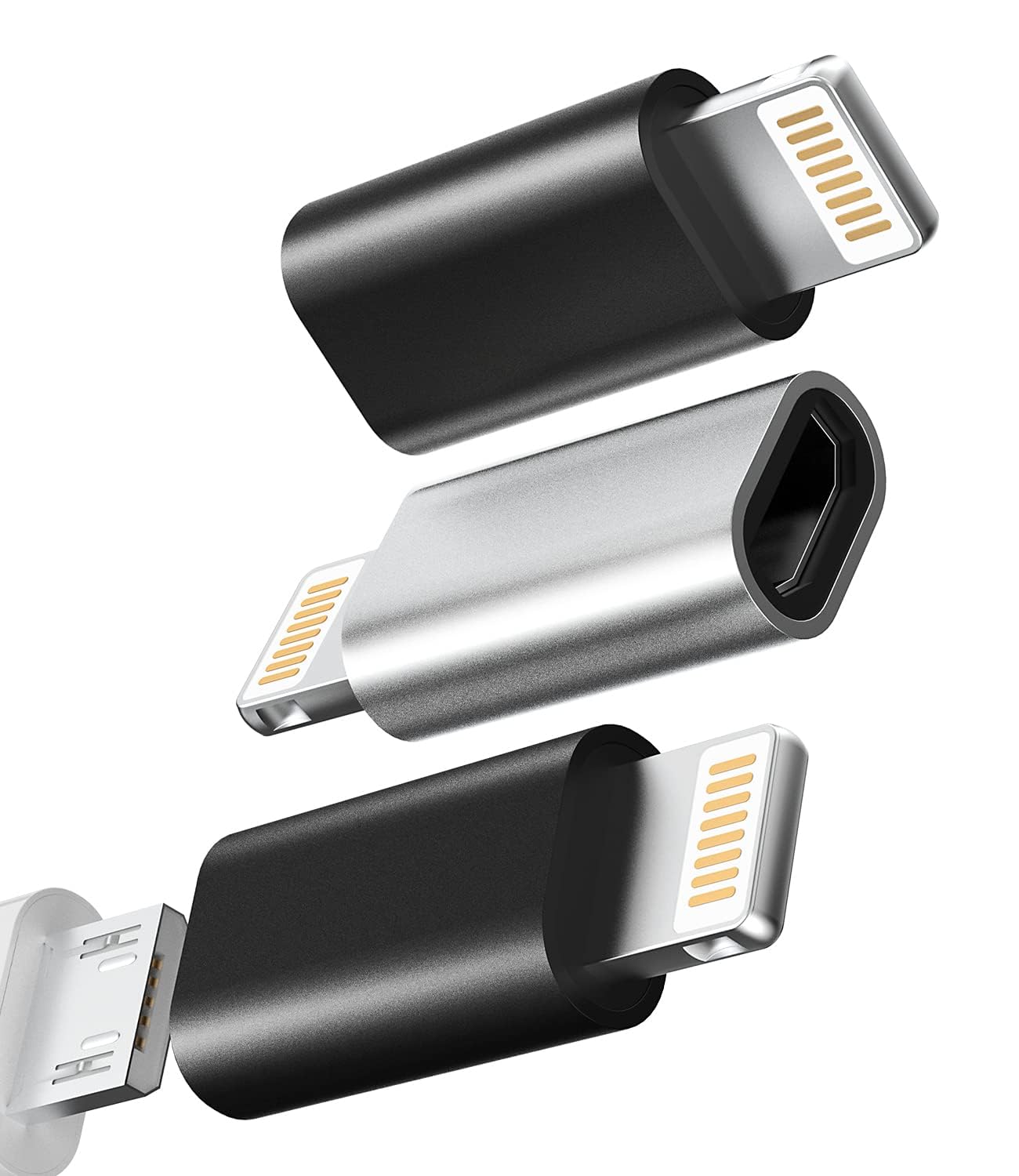 Adapter Micro USB do Lightning Apple MFi Certified iPhone 14 13 12 11 Pro Max 3pack