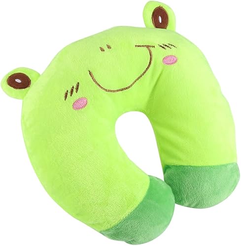 Miniatura 3 de Mumusuki Almohada de viaje con forma de animales durmientes, cojín de descanso para el cuello, cojín en U para coche, tren, avión, mentón y soporte