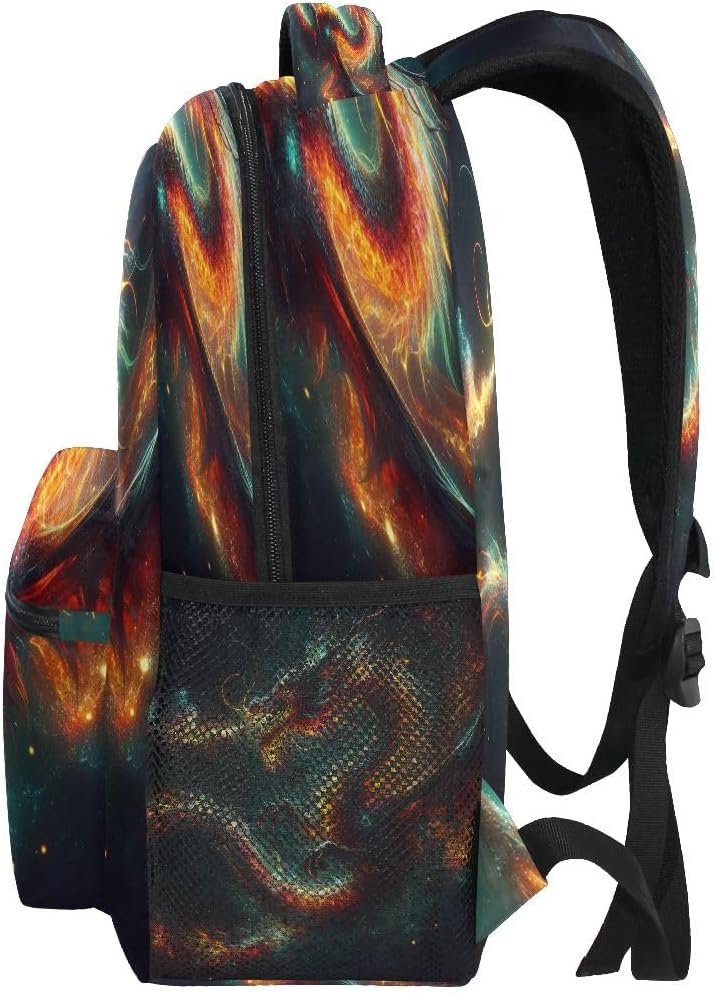 Fire Dragon Abstract Kids Backpack for Boys Girls Backpacks Student Backpack Big For Elementary School Shoulder Bag Bookbag - Image 4