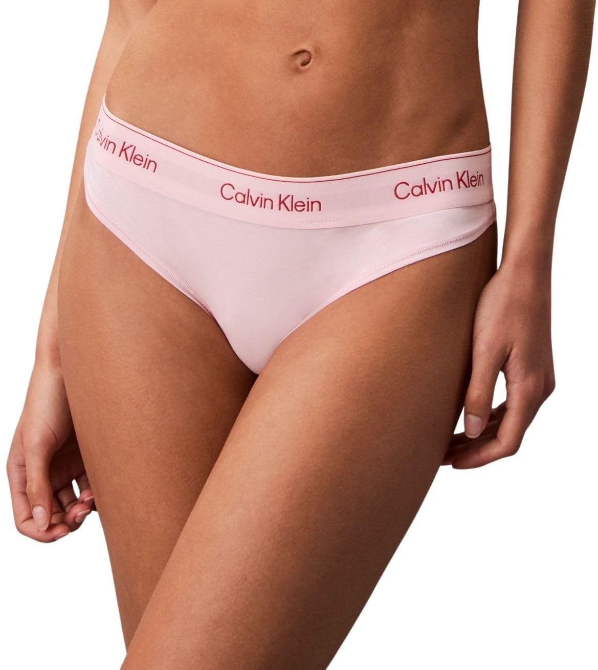 Calvin Klein Women’s Stretch Thong, Pink (Potpourri), M
