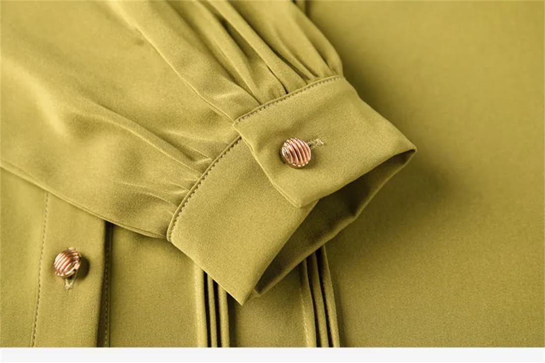 Camicette da donna casual a maniche lunghe con risvolto in tinta unita Top Button Down Slim Fit formale camicie da lavoro