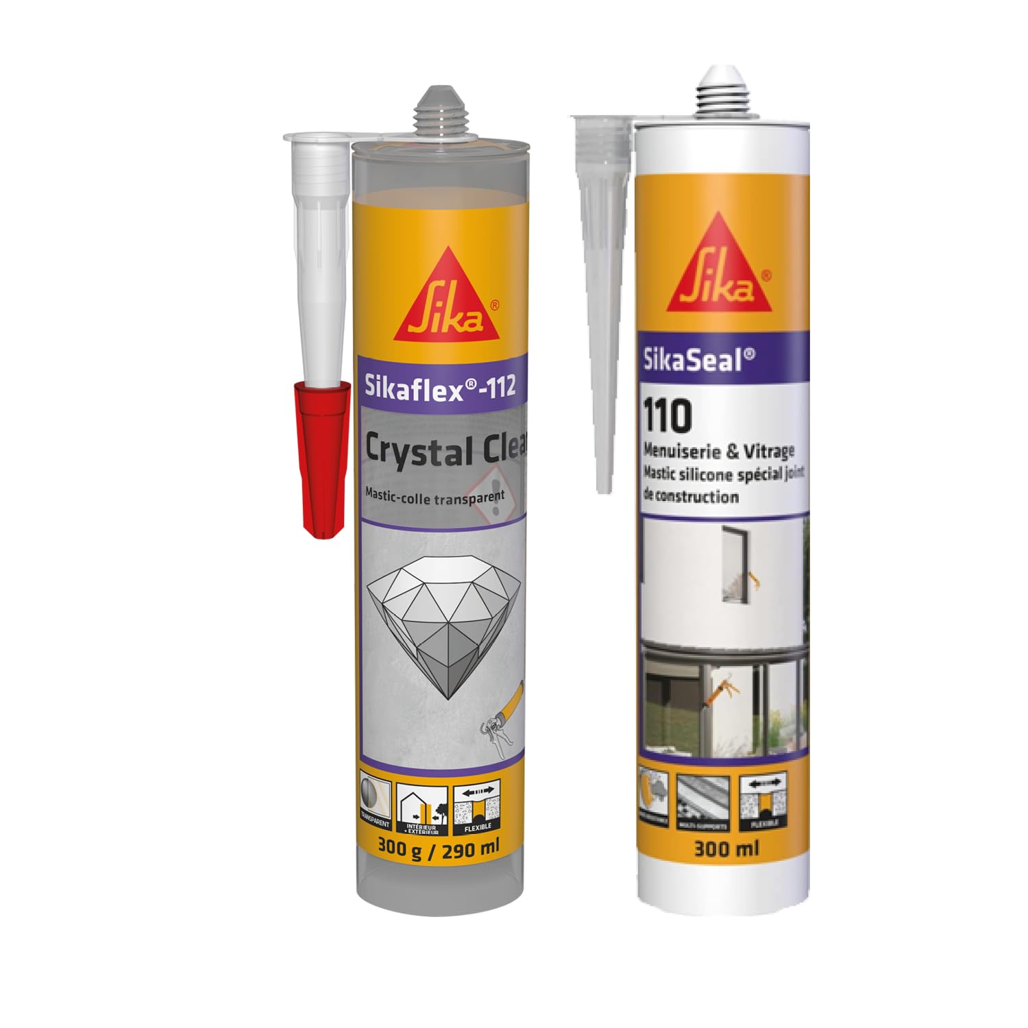 Mastic-colle transparent SIKA pour rénover facilement la maison du salon au jardin
