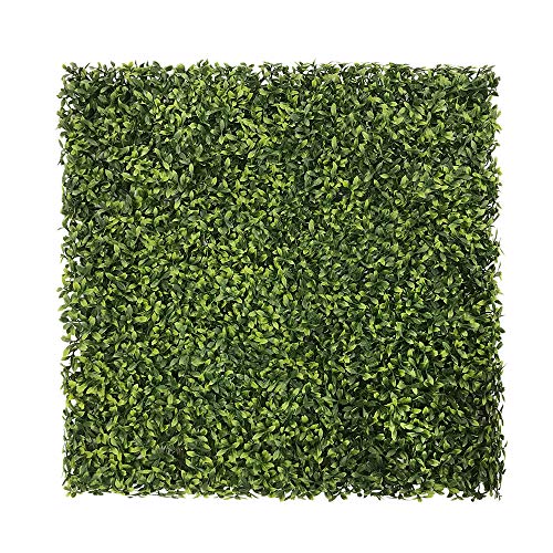 ECOOPTS Privacy 20" x 20" Artificial Green Tea Fence Greenery Panel Privacy Fence Ivy Screen Decoration for Home Backyard Patio Indoor Outdoor (25 Pieces)