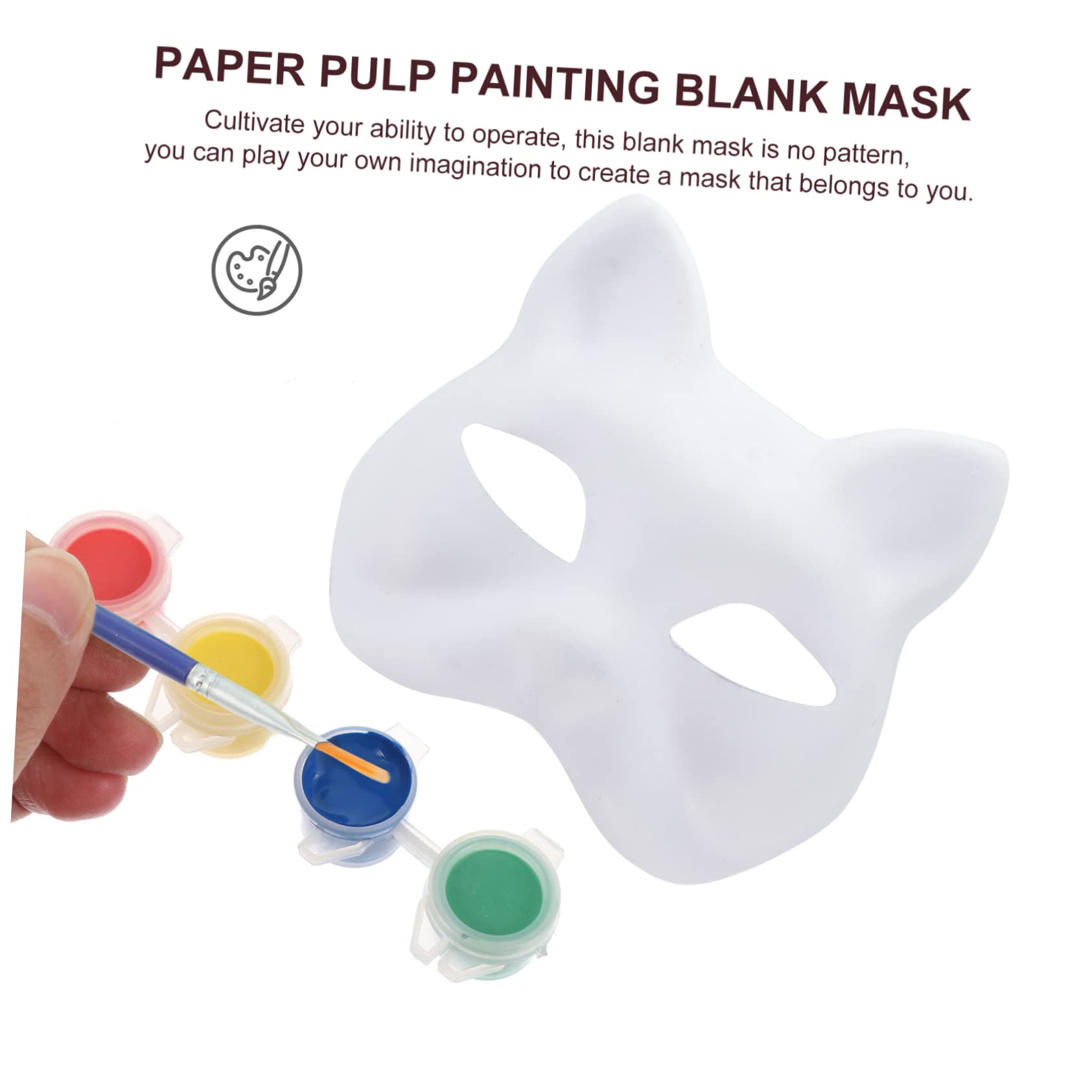 GALPADA Maschera Vuota Maschera Verniciabile Vestito Vestiti Di Halloween Costume Vuoto Fai Da Te Pieno Maschera Cosplay Maschere Cosplay Maschera Per Gli Occhi Bianca Carta