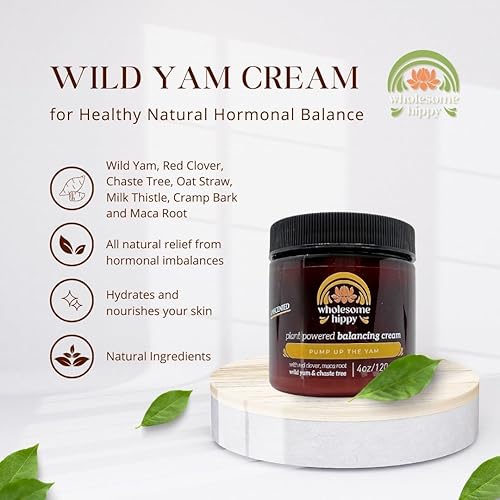 Miniatura 3 de Crema de ñame silvestre para el equilibrio hormonal crema corporal con maca, árbol casto, cardo mariano y karité  Bálsamo botánico hidratante para