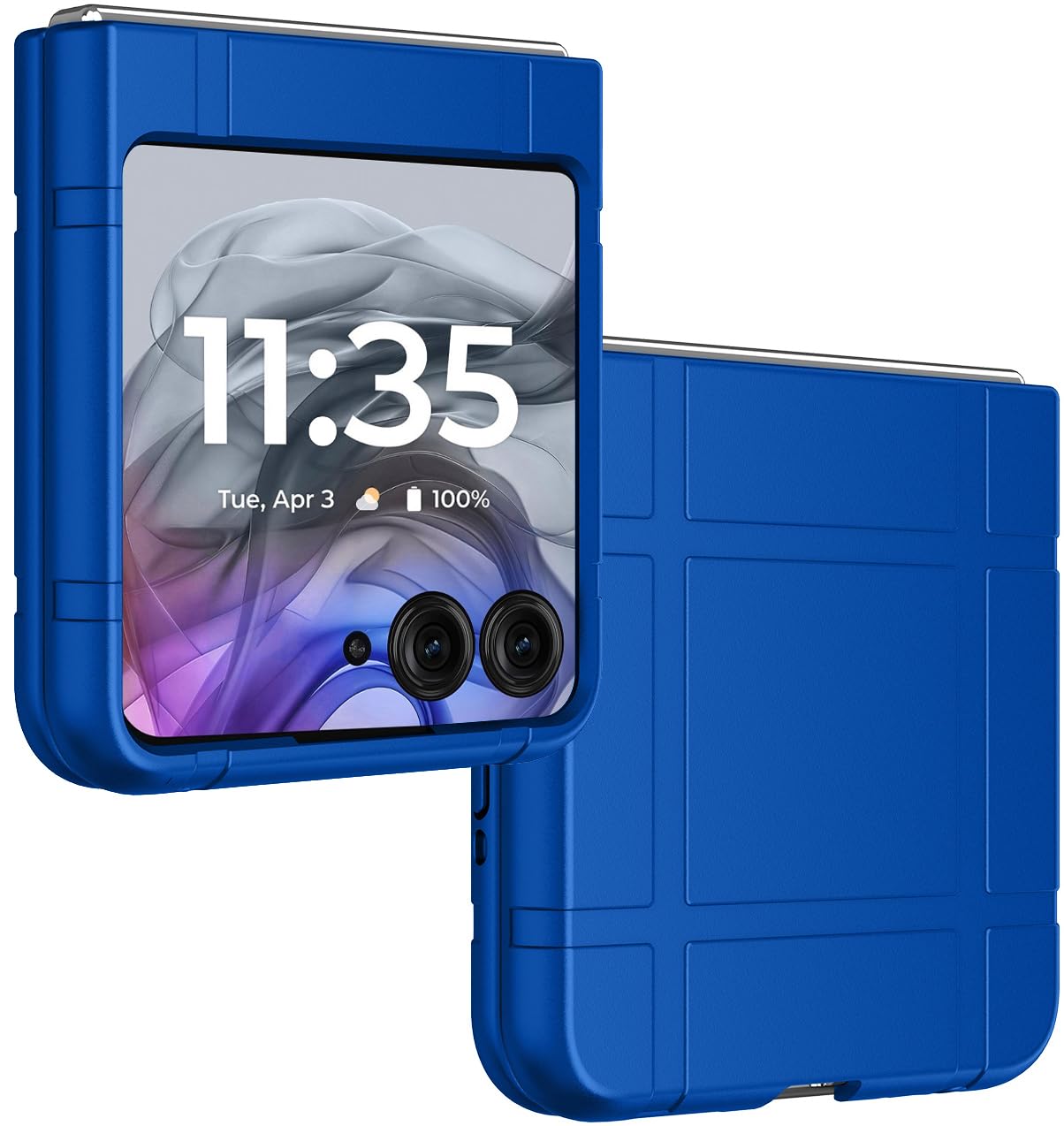 HAOYE Custodia In Pelle Per Motorola Razr 2022 – Cover Ultrasottile Con Retro In Pelle PU E Telaio Morbido TPU – Protezione Antiurto, Colore Blu