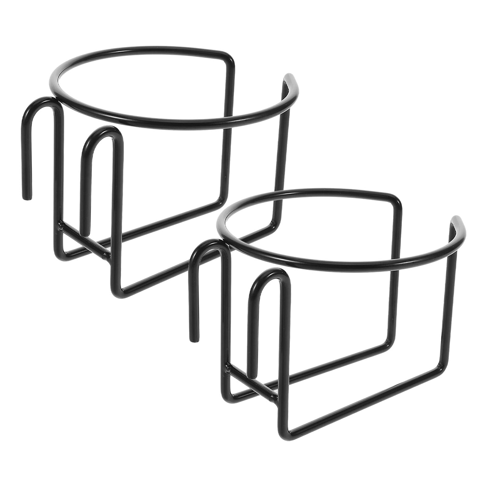 2 Stück Teiliges Einkaufswagen Becherhalter aus Metall Universeller Trolley Getränkeständer Faltbarer Halter für Kaffeetassen und Flaschen Praktische Aufbewahrung für