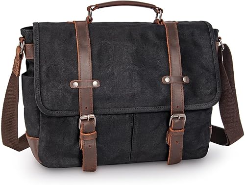 Miniatura 2 de peacechaos Bolsa de mensajero para hombre, maletines para laptop de 15.6 pulgadas, bolsa cruzada para computadora, trabajo, oficina