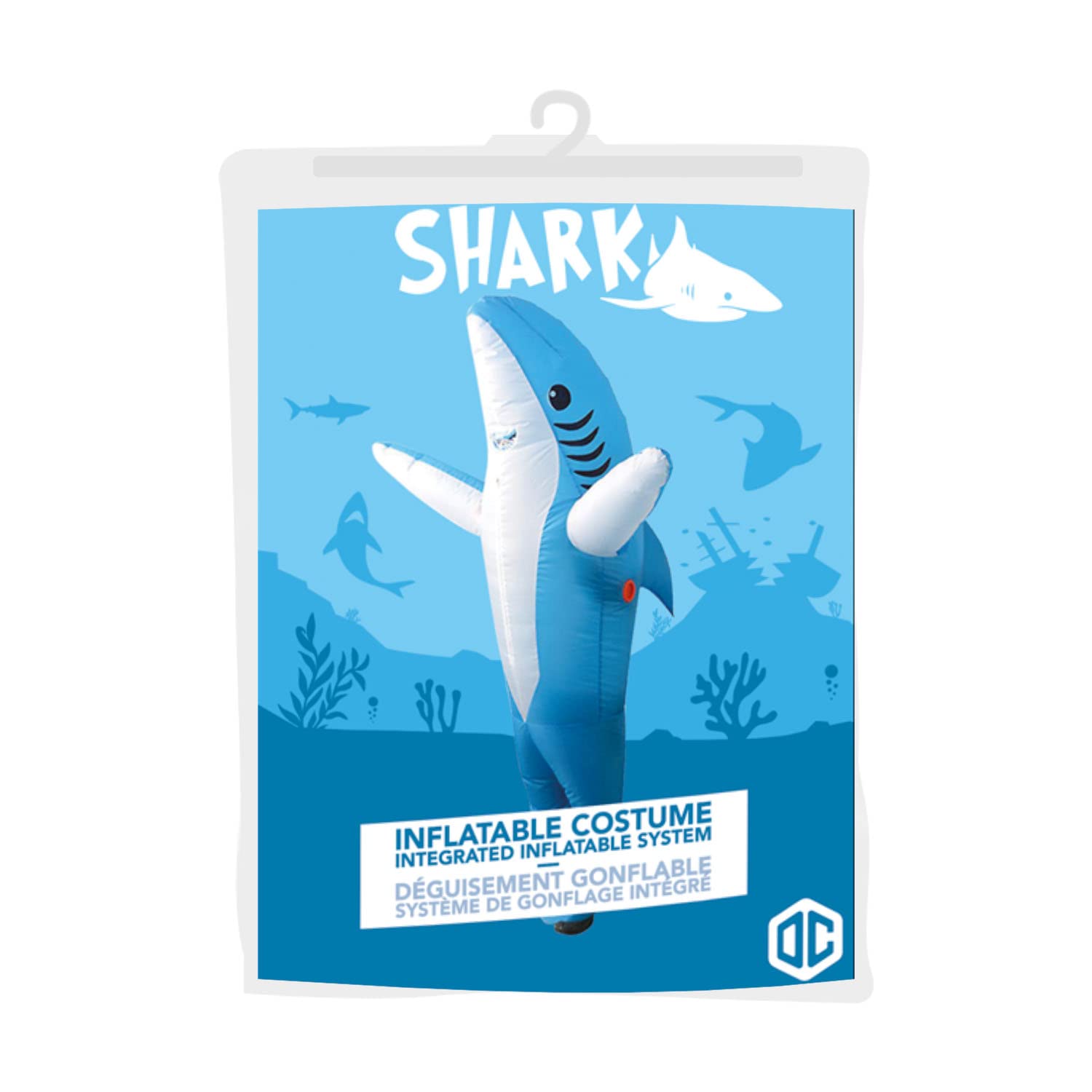 AirSuit® Déguisement Gonflable Requin | Costume Insolite taille Adulte 160 à 190cm | Qualité Premium | En Polyester | Système de Gonflage Inclus | OriginalCup®