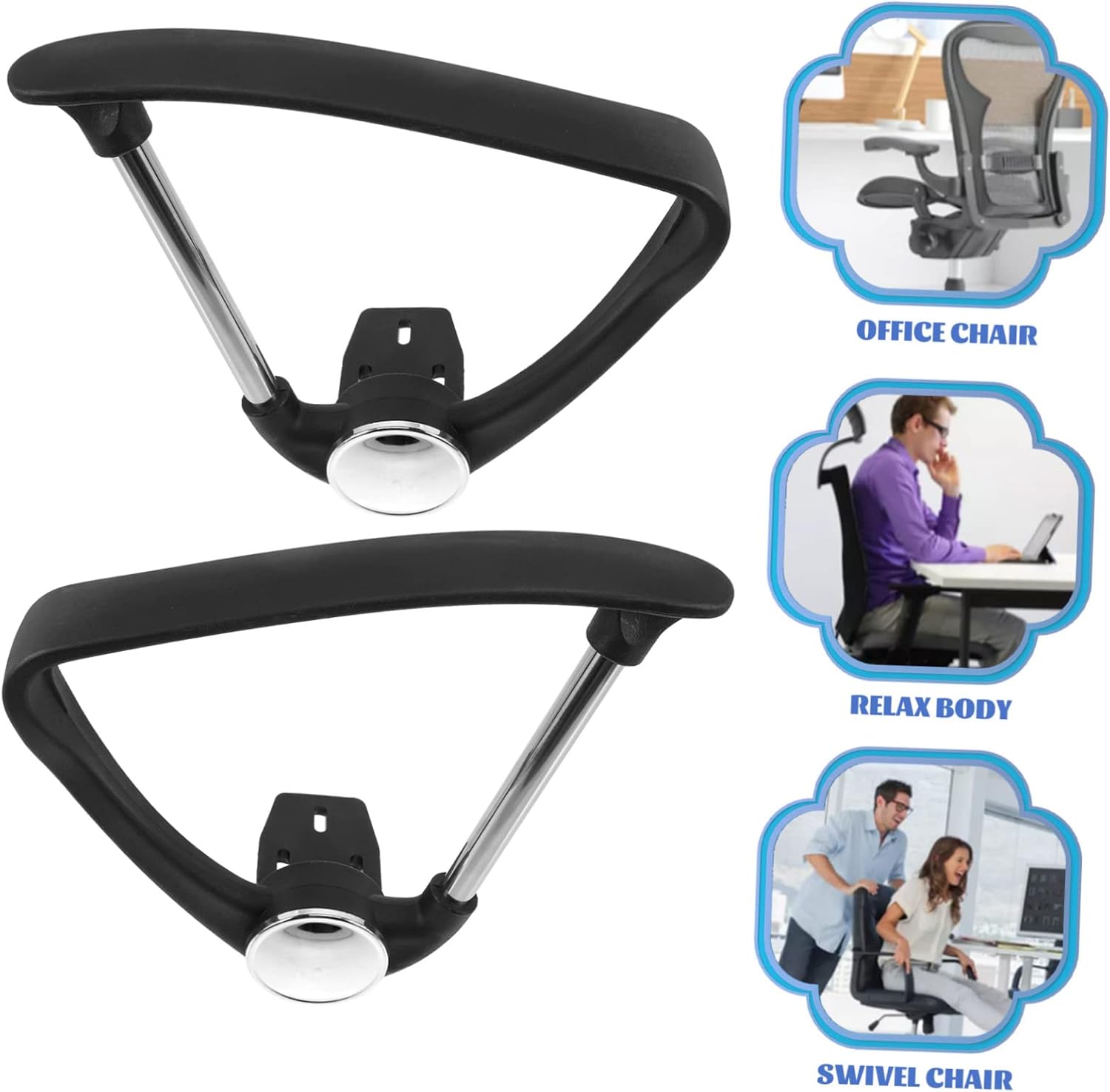 2pcs Chair Armrest Pads Desk Chair Accessories Easy to Install Comfortable for Office Workers