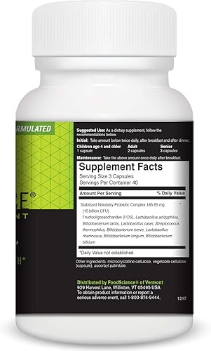 Miniatura 3 de Mega Probiotic-ND, Suplemento de salud digestiva, 120 cápsulas